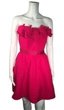 C. Luce Fuschia Pink Strapless Fit & Flare Dr...