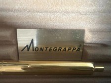MONTEGRAPPA penna sfera placcata oro pulsante a scatto scrive