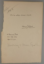 Signed British Author Alleyne Ireland 1922 (136243)
