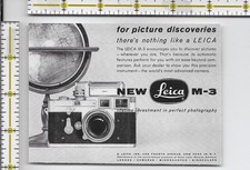 Leica camera 1956 magazine small print ad