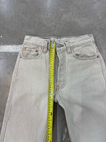 Jeans Levis 501 donna W28 L34 (W26 xL32) beige denim made in USA vintage anni 90 - Foto 9 di 15
