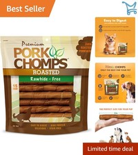 Dog Chews Roasted Pork Skin Twists 6-inch 15 Count Low Fat Digestible