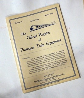 The Official Register Of Passenger Train Equipment January 1954