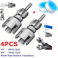 2x Integrated Internal and External Pipe Threading Tool Set 3/4 inch 1/2 inch