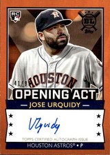 2020 Topps Big League #OAA-JU Jose Urquidy Opening Act Autographs Orange #/99