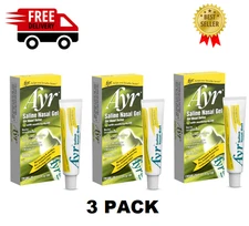 ( 3 PACK ) Ayr Saline Nasal Gel, With Soothing Aloe, 0.5 Ounce Tube