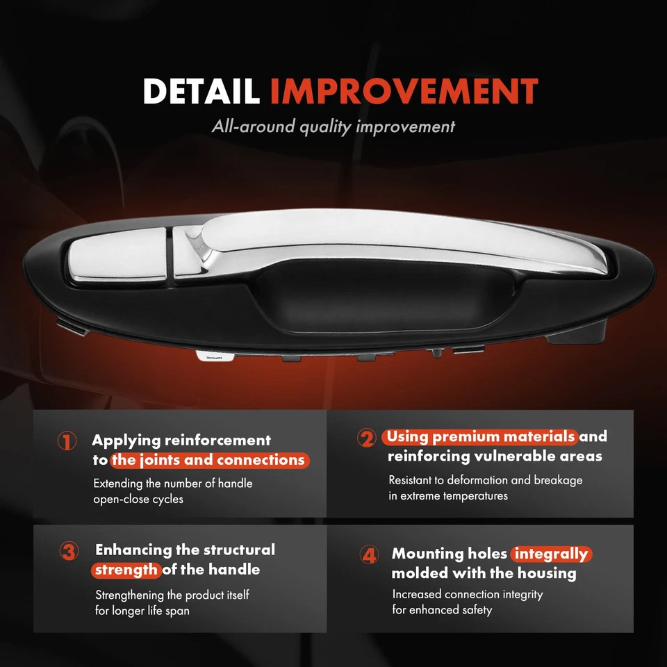 Manija de puerta exterior trasera derecha para Hyundai Sonata 2002-2005 Kia Optima 01-05 Foto 3 de 4