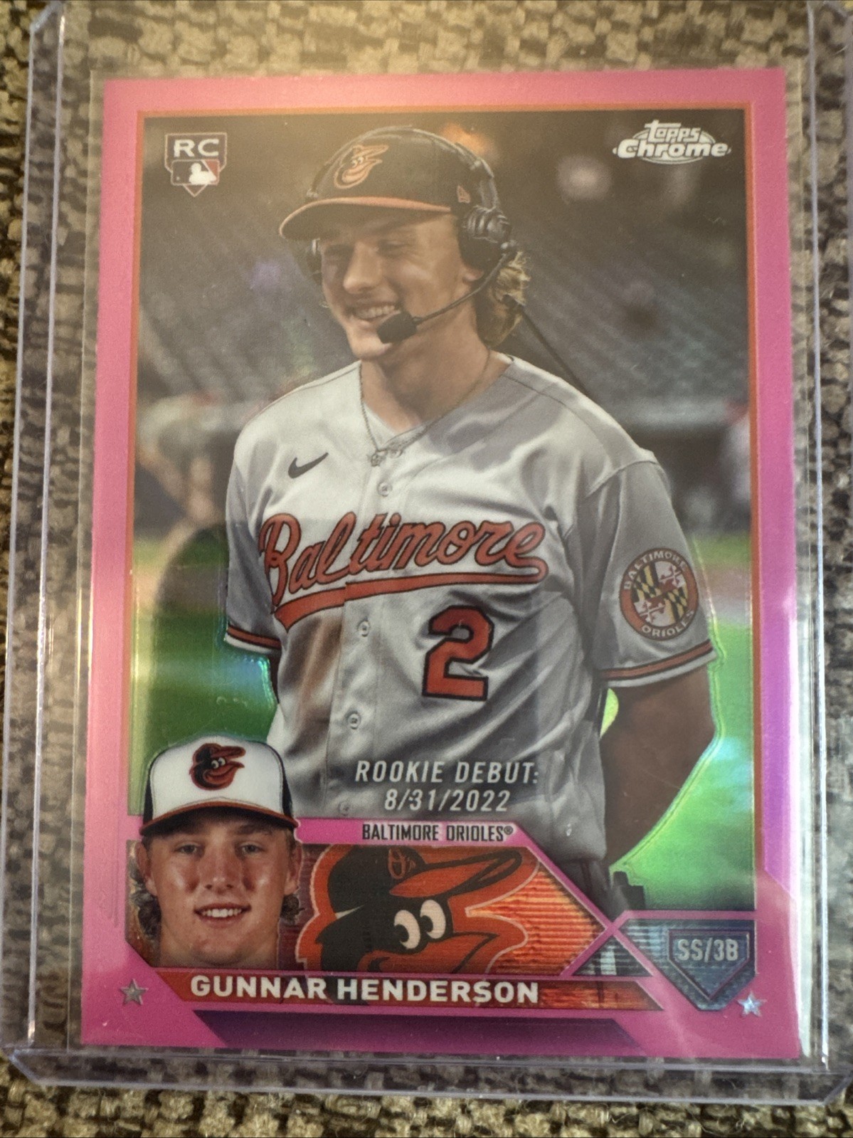 2023 Topps Chrome Update - RC Debut Gunnar Henderson #USC208 Pink Refractor