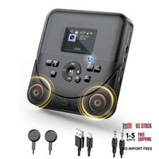 Bluetooth CD Player Portable for Home Rechargeable with Speakers  FM Black