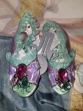 Disney Store Sirenita Princesa Ariel Púrpura Verde Disfraz Volantes Zapatos Nuevos con Etiquetas