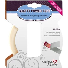 3L - Scrapbook Adhesives Crafty Power Tape With Dispenser-.25"X81' (1638)