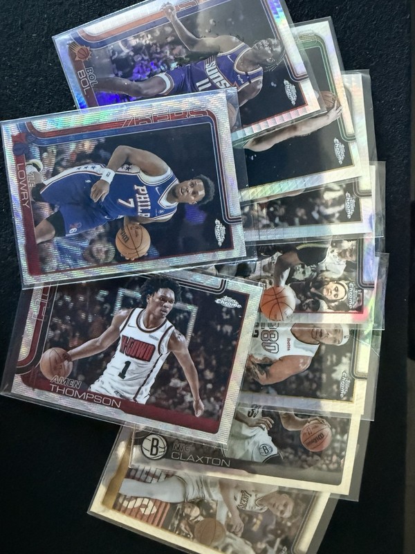 2025-26 Topps Chrome Basketball Ray Wave (2) & Prism (7) Refractor Lot