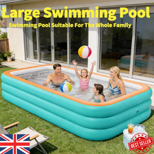 Large Family Inflatable Swimming Pool Thick PVC Garden Backyard Paddling Pool UK