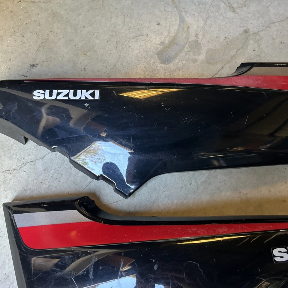 2013-2017 Suzuki GW250 cubiertas laterales carenados izquierda y derecha plástico negro Foto 3 de 4