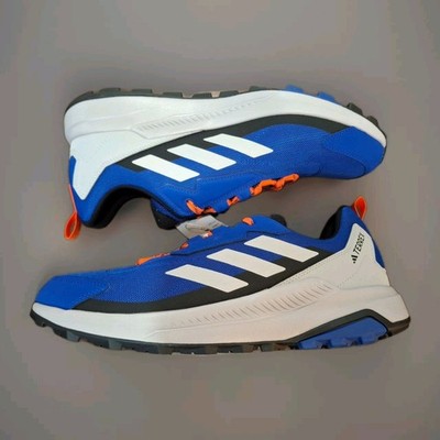 Adidas Terrex Anylander Hiking Sneaker Blue Gray Men's Mesh Upper Traxion Sole