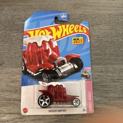 2023 HOT WHEELS #8 SWEET RIDES 1/5 DESSERT DRIFTER New Model Near Mint JELLO RED