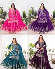 Readymade Salwar Kameez Velvet Sequence Work Palazzo Suit Set for Women