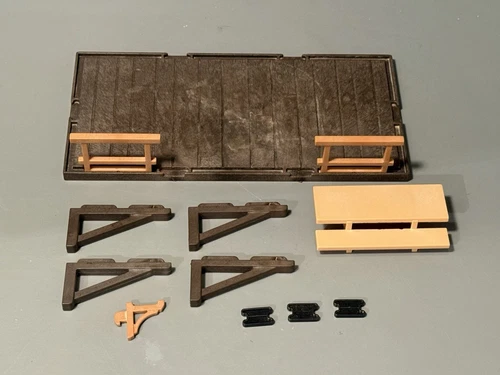 Vintage Playmobil Parts • Set # 3462, 3461, 3423 • Bottom Platform & Railing •