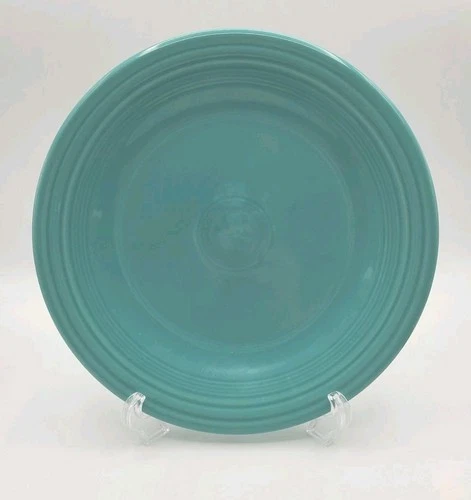 Homer Laughlin Fiestaware Classic Rim 10.5" Turquoise Ceramic Dinner Plate