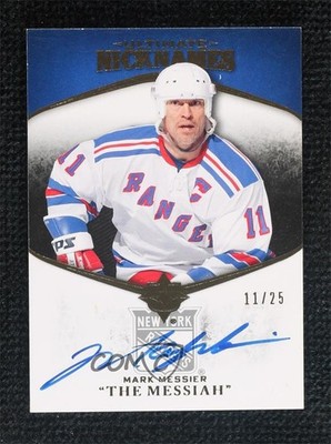 2010-11 Upper Deck Ultimate Collection Nicknames 11/25 Mark Messier Auto HOF lb9