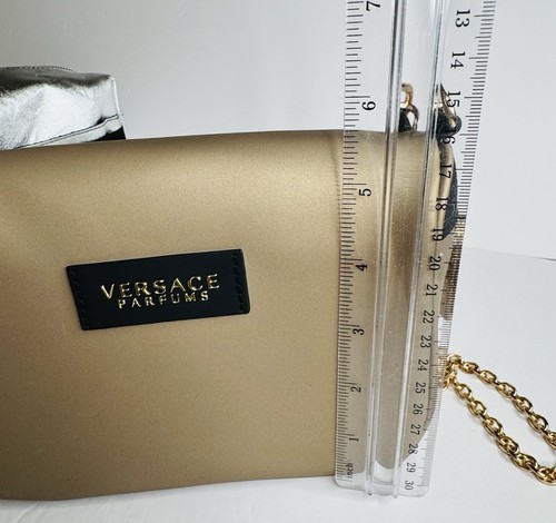 Versace Fragrance Gold Clutch Shoulder Crossbody Hand Bag 2 pc total - Picture 11 of 14