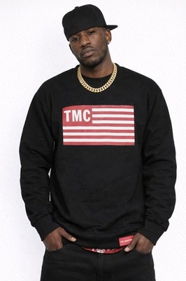 NWT The Marathon Clothing Flag Block Logo Crew Sweatshirt Black Men s 5XL New B7