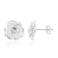 Cavill Silberohrringe Damen Rosenform 925 Sterling Silber Echtschmuck