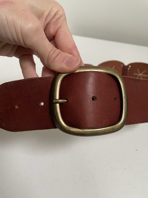 Vintage Y2K American Eagle Leather Belt Boho Womens Rodeo  display picture 3