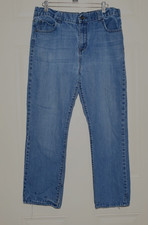 Place Straight Jeans BOYS 18 Husky Frayed Destroyed USED