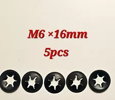 Internal Tooth Star Lock  M6 × 16mm 5pcs