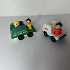 Vintage Fisher Price Little People Sesame Street Sanitation Truck Plus More