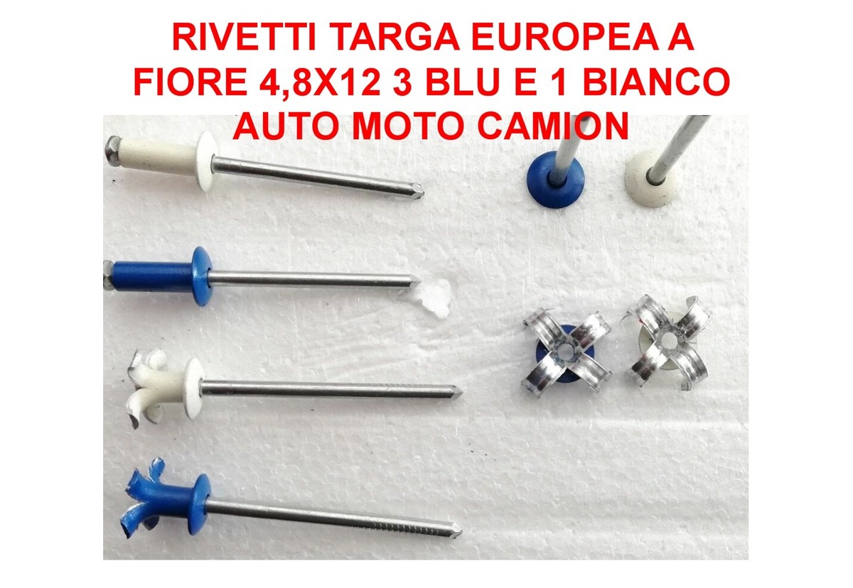 200 RIVETTO RIVETTI TARGA AUTO CAMION MOTO. 4,8x12 - Foto 8