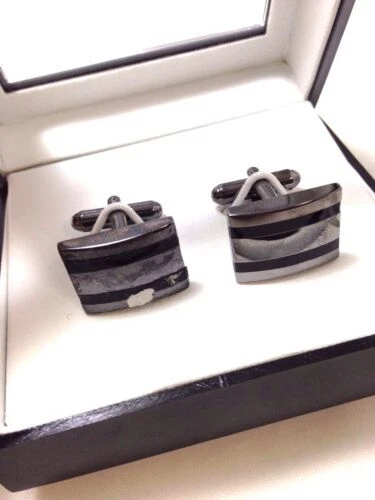 Gemelos Rodio Geoffrey Beene Esmalte para hombres