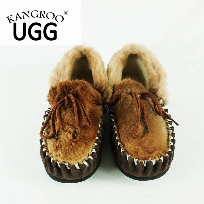 New Kangaroo Skin Genuine Australian Sheepskin Lambskin Ugg Moccasins Slippers eBay