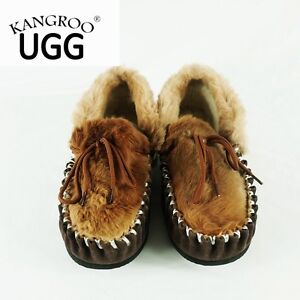 New Kangaroo Skin Genuine Australian Sheepskin Lambskin Ugg Moccasins Slippers | eBay