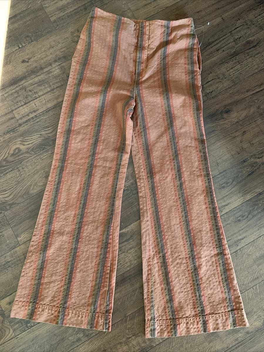 High waisted striped shop flare pants