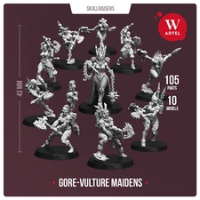 Gore-Vulture Maidens Artel W 28mm Sisters of Battle Slaanesh Miniatures