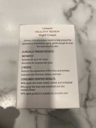 Cetaphil Healthy Renew NightCream Purified Peptides 1.7oz./48g New In Box - Picture 4 of 5
