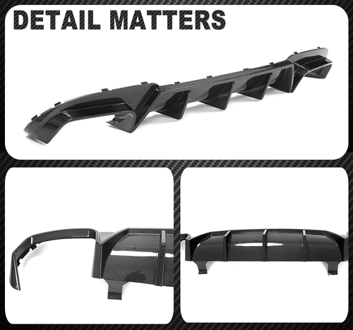 For Mercedes Benz E Class W212 E63 AMG 2013-16 REAL Carbon Rear Bumper Diffuser - Picture 12 of 12