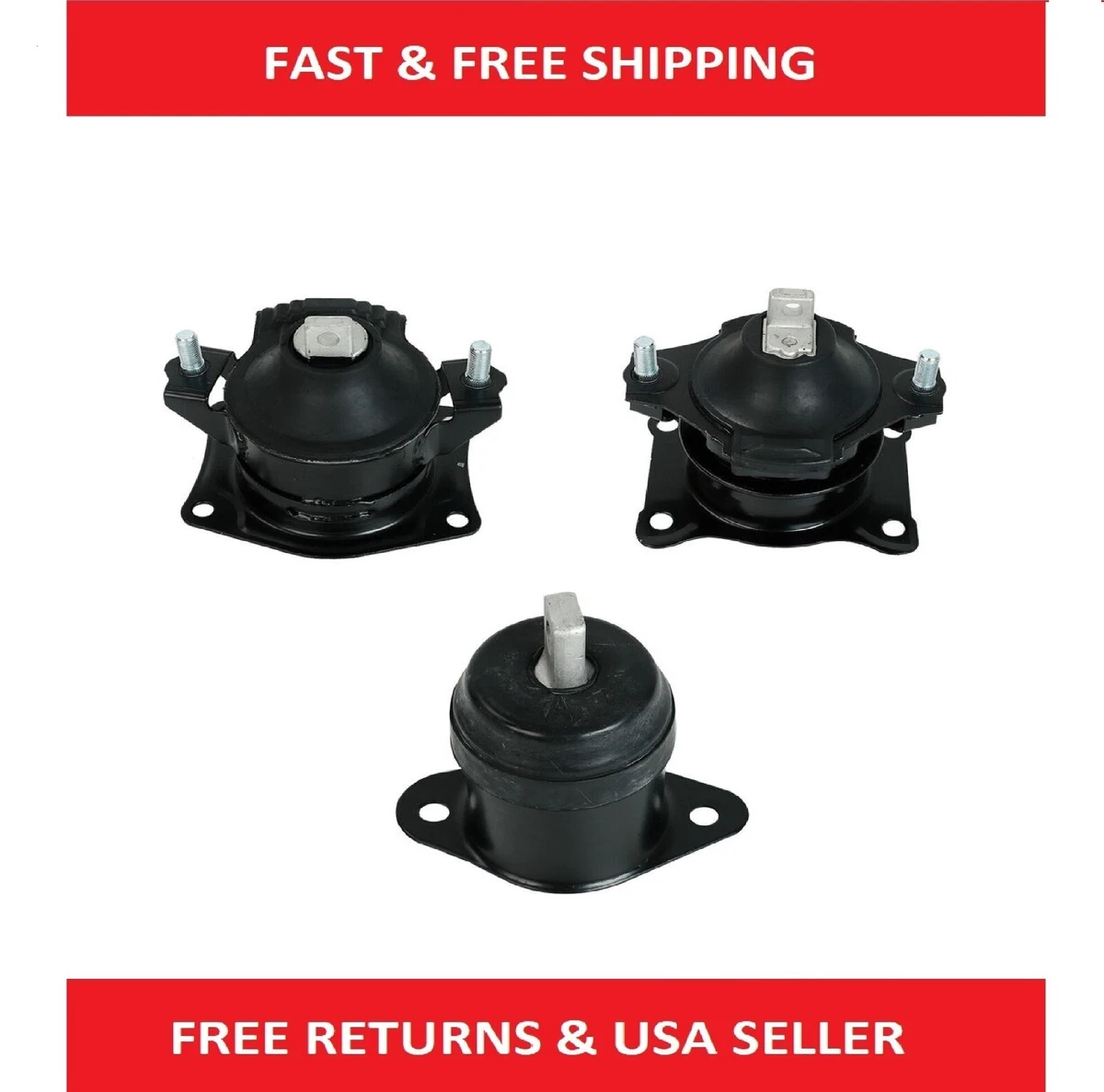 Engine Mounts Motor Set For 2003 2007 Honda Accord 2004 2008 Acura TSX Auto