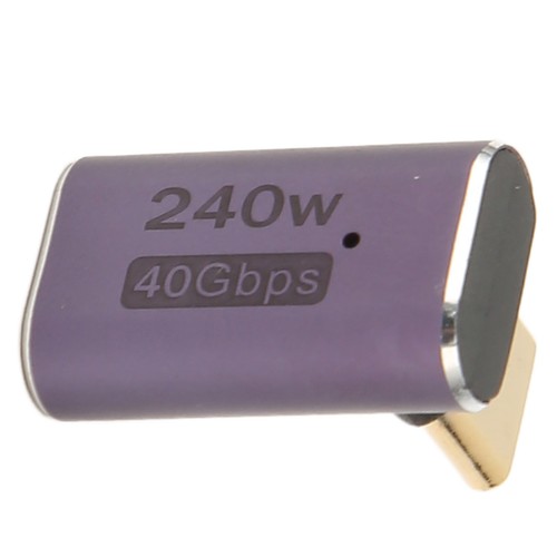 USB4.0 C Right Angle Adapter 40Gbps USB C Female To USB C Male Adapter - Zdjęcie 8 z 22