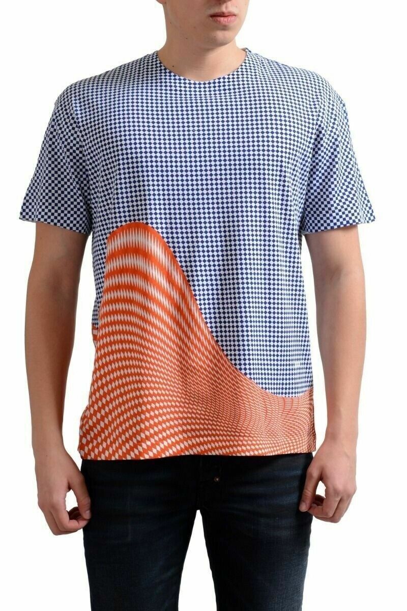 Prada Men's Multi-Color Graphic Print Crewneck T-Shirt Size S M L