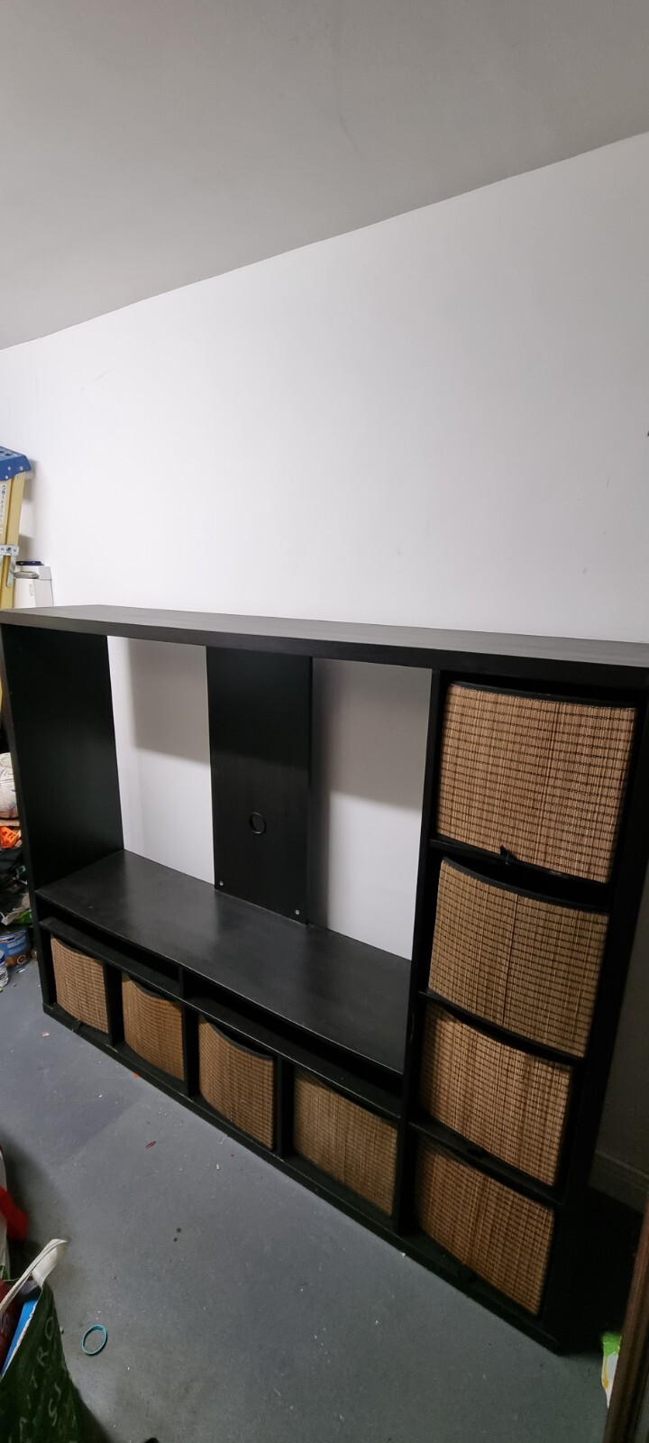 Ikea LAPPLAND TV storage unit, black, 183x39x147 cm eBay