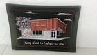 VTG MCM 1950's Ladish Employees Credit Union Trinket Glass Dresser Vanity Tray F