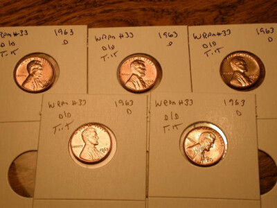 1963-D WRPM#33 D/D Tilt Lincoln Memorial Penny Cent~GEM BU