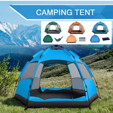 3-4 People Automatic Quick Opening Outdoor Camping Tent Easy Pop Up Waterproof