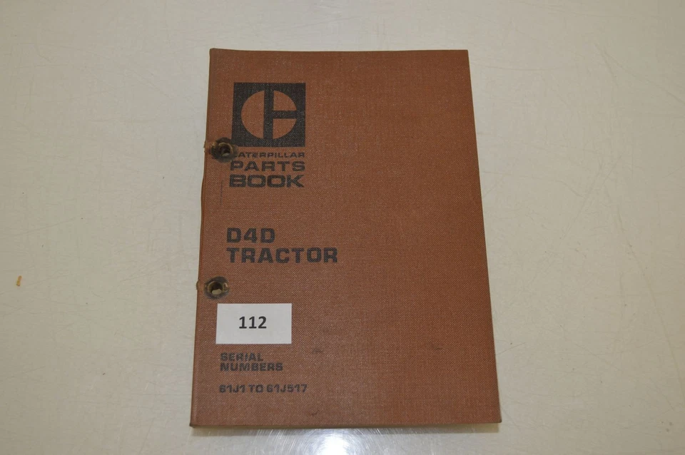 B112 - CATERPILLAR Parts Book - Teile-Katalog für D4 D Planierraupe - Bild 1 von 1