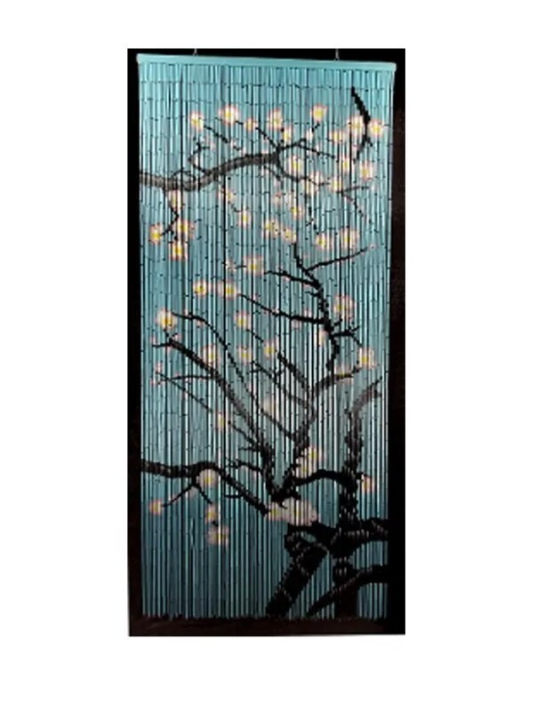 Cortina con cuentas de bambú - Flor de cerezo - 36′′ x 72′′ - Artículo #7434 BB18