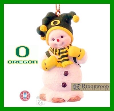 OREGON DUCKS JACK RIDGEWOOD WINTER SPORTS NCAA FOOTBALL BASKETBALL ORNAMENT CUTE