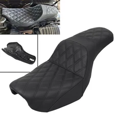 Black Driver Rear Passenger Seat Cushion Fit For Harley Dyna FXD FXDF FXDB FXDWG